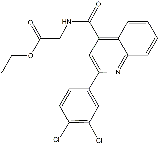 ethyl ({[2-(3,4-dichlorophenyl)-4-quinolinyl]carbonyl}amino)acetate Struktur