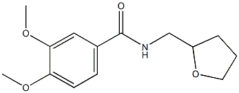 3,4-dimethoxy-N-(tetrahydro-2-furanylmethyl)benzamide Struktur