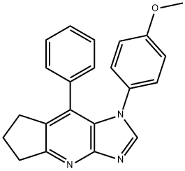 methyl 4-(8-phenyl-6,7-dihydrocyclopenta[b]imidazo[4,5-e]pyridin-1(5H)-yl)phenyl ether Struktur