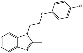 4-chlorophenyl 2-(2-methyl-1H-benzimidazol-1-yl)ethyl ether Struktur