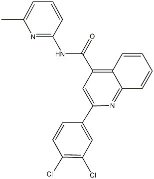 2-(3,4-dichlorophenyl)-N-(6-methyl-2-pyridinyl)-4-quinolinecarboxamide Struktur