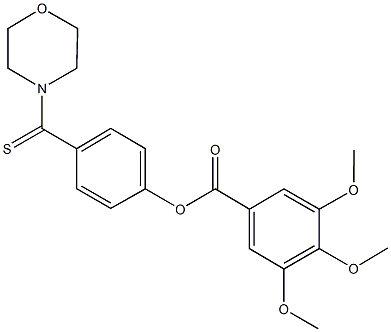 4-(4-morpholinylcarbothioyl)phenyl 3,4,5-trimethoxybenzoate Struktur