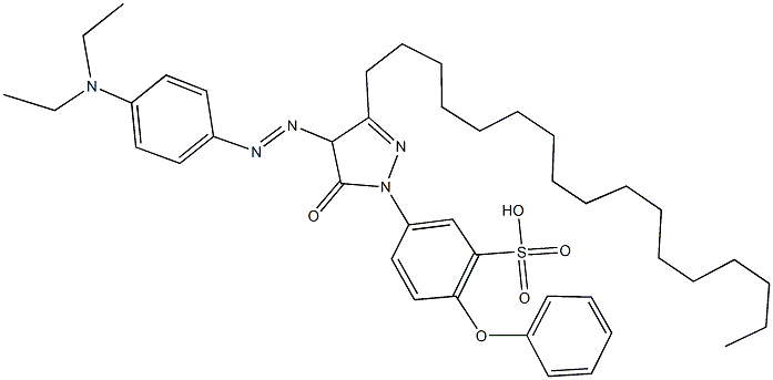 5-(4-{[4-(diethylamino)phenyl]diazenyl}-3-heptadecyl-5-oxo-4,5-dihydro-1H-pyrazol-1-yl)-2-phenoxybenzenesulfonic acid Struktur