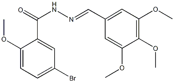 5-bromo-2-methoxy-N'-(3,4,5-trimethoxybenzylidene)benzohydrazide Struktur