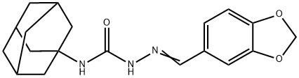 1,3-benzodioxole-5-carbaldehyde N-(1-adamantyl)semicarbazone Struktur