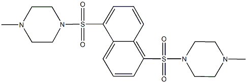 1-methyl-4-({5-[(4-methyl-1-piperazinyl)sulfonyl]-1-naphthyl}sulfonyl)piperazine Struktur