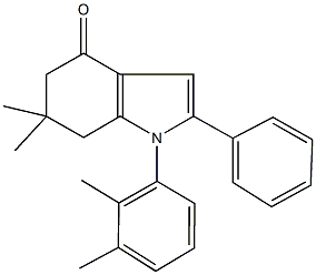 1-(2,3-dimethylphenyl)-6,6-dimethyl-2-phenyl-1,5,6,7-tetrahydro-4H-indol-4-one Struktur