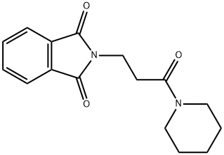 2-[3-oxo-3-(1-piperidinyl)propyl]-1H-isoindole-1,3(2H)-dione Struktur