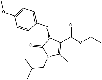 ethyl 1-isobutyl-4-(4-methoxybenzylidene)-2-methyl-5-oxo-4,5-dihydro-1H-pyrrole-3-carboxylate Struktur