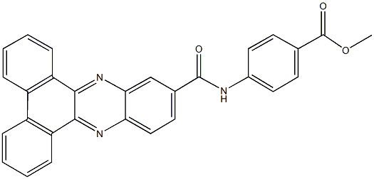 methyl 4-[(dibenzo[a,c]phenazin-11-ylcarbonyl)amino]benzoate Struktur