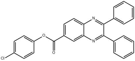 4-chlorophenyl 2,3-diphenyl-6-quinoxalinecarboxylate Struktur