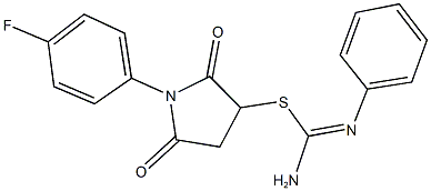 1-(4-fluorophenyl)-2,5-dioxo-3-pyrrolidinyl N'-phenylimidothiocarbamate Struktur