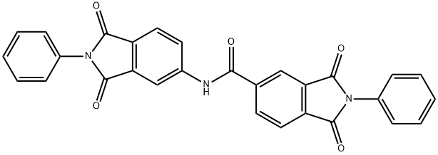 N-(1,3-dioxo-2-phenyl-2,3-dihydro-1H-isoindol-5-yl)-1,3-dioxo-2-phenyl-5-isoindolinecarboxamide Struktur