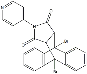 1,8-dibromo-17-(4-pyridinyl)-17-azapentacyclo[6.6.5.0~2,7~.0~9,14~.0~15,19~]nonadeca-2,4,6,9,11,13-hexaene-16,18-dione Struktur