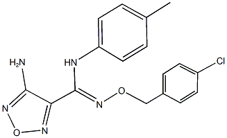 4-amino-N'-[(4-chlorobenzyl)oxy]-N-(4-methylphenyl)-1,2,5-oxadiazole-3-carboximidamide Struktur