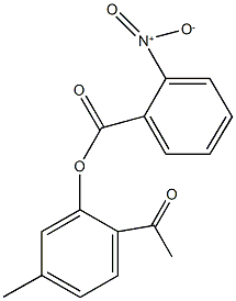 2-acetyl-5-methylphenyl 2-nitrobenzoate Struktur