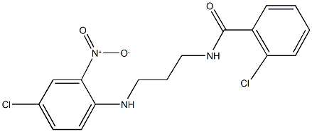 2-chloro-N-(3-{4-chloro-2-nitroanilino}propyl)benzamide Struktur