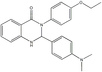 2-[4-(dimethylamino)phenyl]-3-(4-ethoxyphenyl)-2,3-dihydro-4(1H)-quinazolinone Struktur