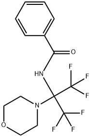 N-[2,2,2-trifluoro-1-(4-morpholinyl)-1-(trifluoromethyl)ethyl]benzamide Struktur
