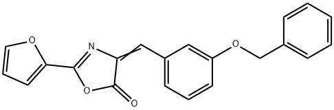 4-[3-(benzyloxy)benzylidene]-2-(2-furyl)-1,3-oxazol-5(4H)-one Struktur