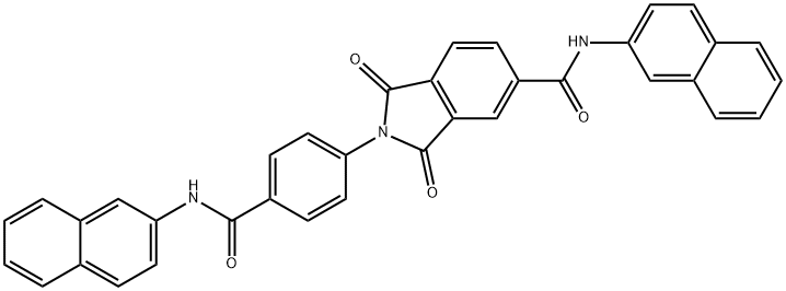 N-(2-naphthyl)-2-{4-[(2-naphthylamino)carbonyl]phenyl}-1,3-dioxo-5-isoindolinecarboxamide Struktur