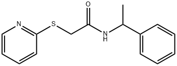 N-(1-phenylethyl)-2-(2-pyridinylsulfanyl)acetamide Struktur