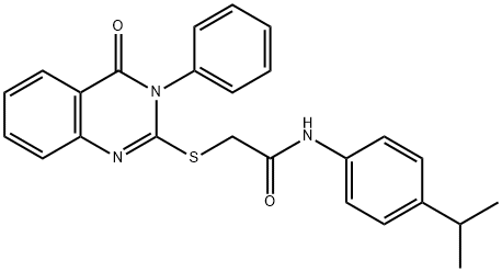 N-(4-isopropylphenyl)-2-[(4-oxo-3-phenyl-3,4-dihydro-2-quinazolinyl)sulfanyl]acetamide Struktur