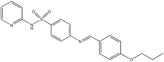 4-[(4-propoxybenzylidene)amino]-N-(2-pyridinyl)benzenesulfonamide Struktur