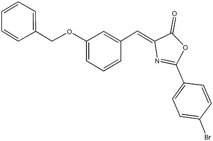 4-[3-(benzyloxy)benzylidene]-2-(4-bromophenyl)-1,3-oxazol-5(4H)-one Struktur