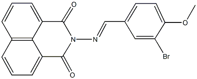 2-[(3-bromo-4-methoxybenzylidene)amino]-1H-benzo[de]isoquinoline-1,3(2H)-dione Struktur