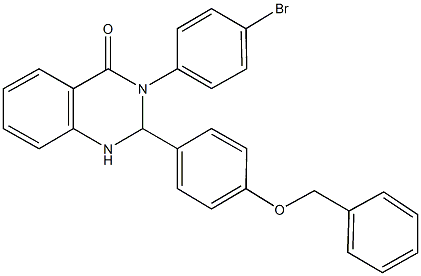 2-[4-(benzyloxy)phenyl]-3-(4-bromophenyl)-2,3-dihydro-4(1H)-quinazolinone Struktur