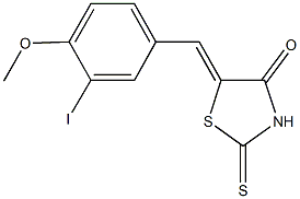 5-(3-iodo-4-methoxybenzylidene)-2-thioxo-1,3-thiazolidin-4-one Struktur