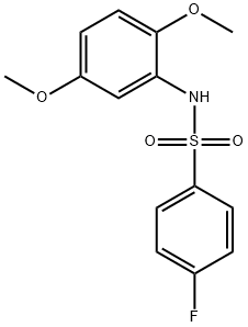 N-(2,5-dimethoxyphenyl)-4-fluorobenzenesulfonamide Struktur