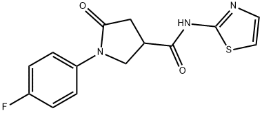 1-(4-fluorophenyl)-5-oxo-N-(1,3-thiazol-2-yl)-3-pyrrolidinecarboxamide Struktur