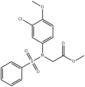 methyl [3-chloro-4-methoxy(phenylsulfonyl)anilino]acetate Struktur