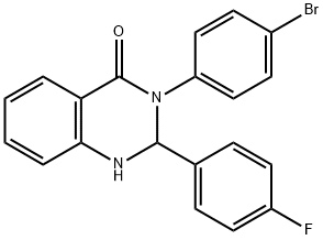 3-(4-bromophenyl)-2-(4-fluorophenyl)-2,3-dihydro-4(1H)-quinazolinone Struktur