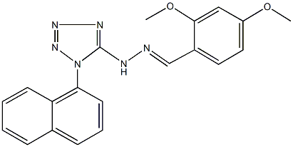 2,4-dimethoxybenzaldehyde [1-(1-naphthyl)-1H-tetraazol-5-yl]hydrazone Struktur