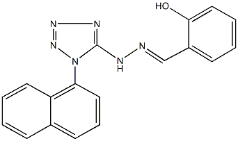 2-hydroxybenzaldehyde [1-(1-naphthyl)-1H-tetraazol-5-yl]hydrazone Struktur