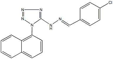 4-chlorobenzaldehyde [1-(1-naphthyl)-1H-tetraazol-5-yl]hydrazone Struktur