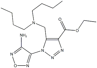 ethyl 1-(4-amino-1,2,5-oxadiazol-3-yl)-5-[(dibutylamino)methyl]-1H-1,2,3-triazole-4-carboxylate Struktur