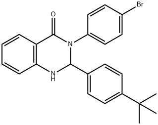 3-(4-bromophenyl)-2-(4-tert-butylphenyl)-2,3-dihydro-4(1H)-quinazolinone Struktur