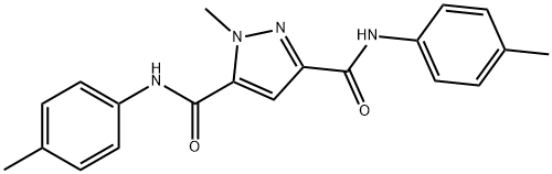 1-methyl-N~3~,N~5~-bis(4-methylphenyl)-1H-pyrazole-3,5-dicarboxamide Struktur