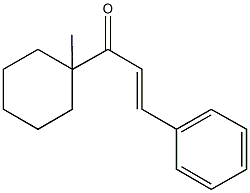 1-(1-methylcyclohexyl)-3-phenyl-2-propen-1-one Struktur