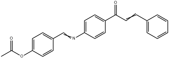 4-{[(4-cinnamoylphenyl)imino]methyl}phenyl acetate Struktur