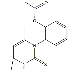 2-(4,4,6-trimethyl-2-thioxo-3,4-dihydro-1(2H)-pyrimidinyl)phenyl acetate Struktur