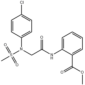 methyl 2-({[4-chloro(methylsulfonyl)anilino]acetyl}amino)benzoate Struktur