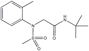 N-(tert-butyl)-2-[2-methyl(methylsulfonyl)anilino]acetamide Struktur