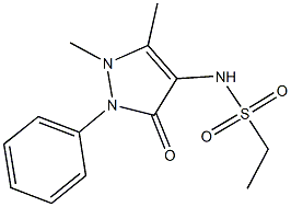 N-(1,5-dimethyl-3-oxo-2-phenyl-2,3-dihydro-1H-pyrazol-4-yl)ethanesulfonamide Struktur