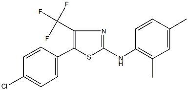 N-[5-(4-chlorophenyl)-4-(trifluoromethyl)-1,3-thiazol-2-yl]-N-(2,4-dimethylphenyl)amine Struktur