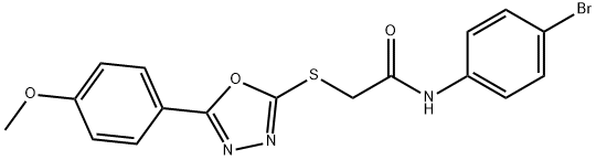 N-(4-bromophenyl)-2-{[5-(4-methoxyphenyl)-1,3,4-oxadiazol-2-yl]sulfanyl}acetamide Struktur